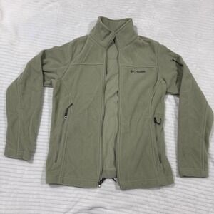 Columbia Womens Full Zip Fleece Jacket Sage Green Size Medium